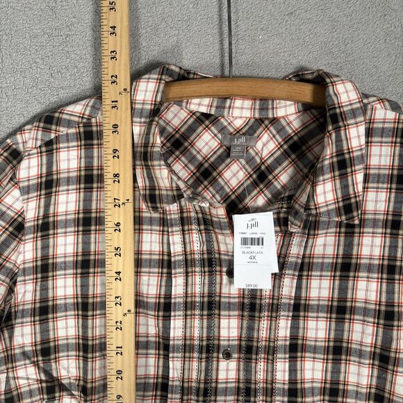 NWT J Jill Women’s Plus Size 4X Black Flata Plaid Top Boho Cottagecore MSRP $90 - Picture 8 of 16